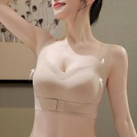 Sujetadores sin costuras 2 en 1 para mujer, Corrector de postura de espalda, ropa interior inalámbrica ajustable, Bralette de realce de copa fina con espalda cruzada - details 9