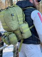 Mochila de senderismo 4 en 1 de 50l para hombre, bolsa de asalto multifuncional impermeable, desmontable, para exteriores - details 23