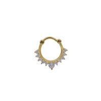 Anillo de titanio médico para la nariz, aro de Clip corporal, Color plateado y dorado, Piercing para el tabique, regalo de joyería, 1 unidad - details 5