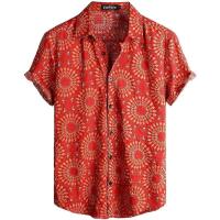 Camisa hawaiana de manga corta con estampado 3D de roles informales para hombre, botones, TRCAL, playa - details 5