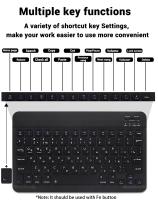 Teclado retroiluminado arcoíris compatible con Bluetooth, teclado de ratón inalámbrico para tableta, Android, iOS, Windows, teléfono iPad, nuevo - details 14