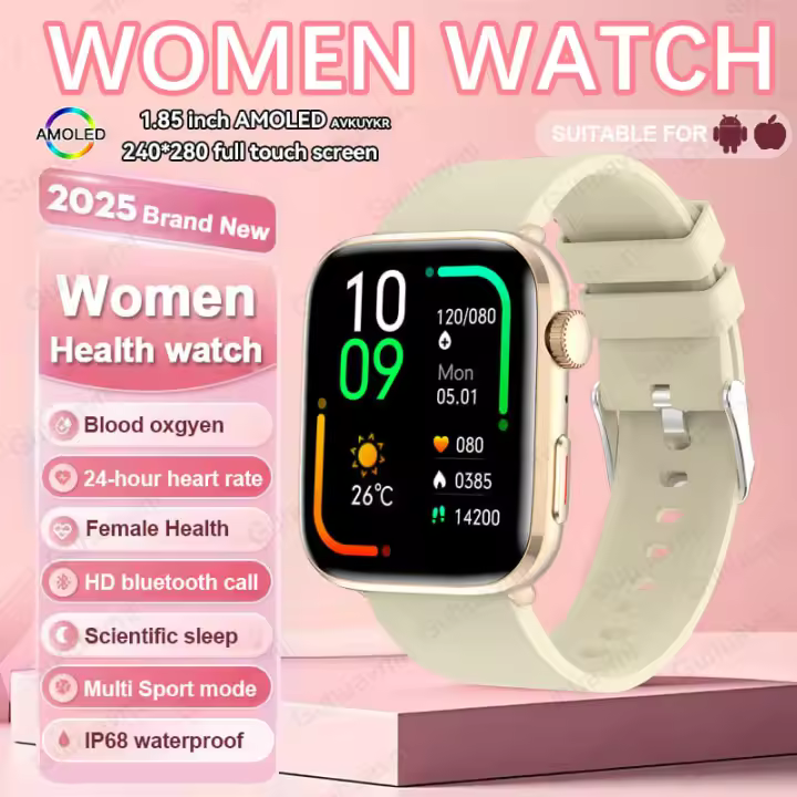Reloj Inteligente AI Diagnóstico NFC Pantalla AMOLED HD de 1.85 Pulgadas Modo Deportivo 100+ - 1