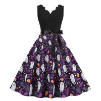 Vestido Impreso de Halloween para Mujer Abrigo y Cardigan de Moda - details 4
