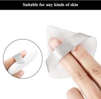 12 aplicadores de borlas para Polvos, maquillaje triangular, base cosmética, maquillaje corporal, maquillaje Húmedo y Seco, Polvos Minerales (Blancos) - details 2