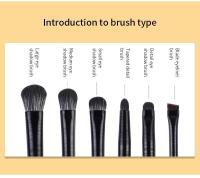 Set De 6 Pinceles De Maquillaje Para Los Ojos Profesionales Suaves Contorno Sombra De Ojos Línea De Ojos Pestañas Herramienta De Belleza Femenina Material De Pelo De Lana - details 4