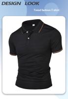 Verano de negocios simple ocio polo transpirable de los hombres de manga corta tops - details 2