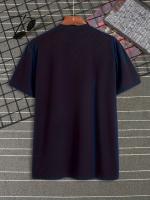 Camiseta gráfica de algodón negro para hombres - Manga corta, diseño de planeta y estrellas, impresión "Esforzándonos por la excelencia en la exploración", ropa deportiva cómoda y transpirable, 100% algodón, lavable a máquina, camiseta elegante - details 11