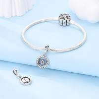 LAZA-abalorio de ojo giratorio de buena suerte, cuentas colgantes de plata de ley 925, compatible con Pulsera Original, collar, regalo de joyería - details 3