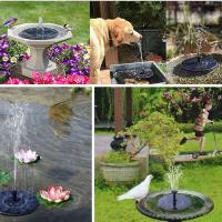 Fuente de 2,5 W, baño para pájaros con bomba con 6 boquillas, fuente de agua con energía solar para Garde - details 7