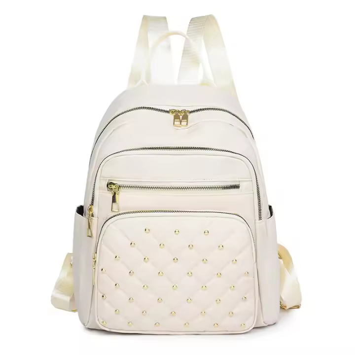Mochila de moda con remaches para mujer, pequeña mochila de trabajo, bolso de hombro pequeño, mini mochila de viaje para mujer, bolso antirrobo - 1