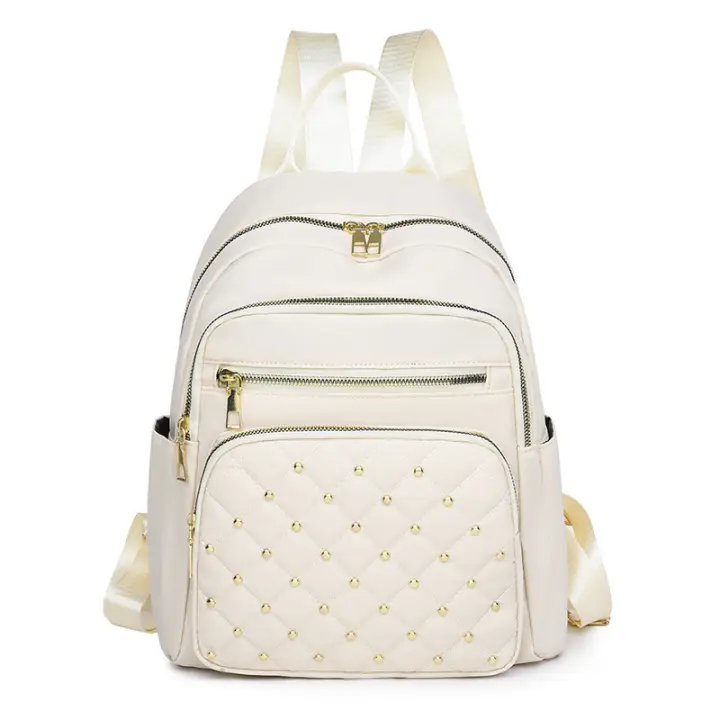 Mochila de moda con Remaches para Mujer, Pequeña mochila de trabajo, de hombre Pequeño Bolso, mini mochila de viaje para Mujer, Bolso antirobo - 1