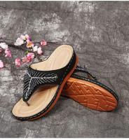 Women Open Toe Boho Casual Sandals Hollow Out Flip Flops Summer Wedge Sneakers Women's Footwear - details 15