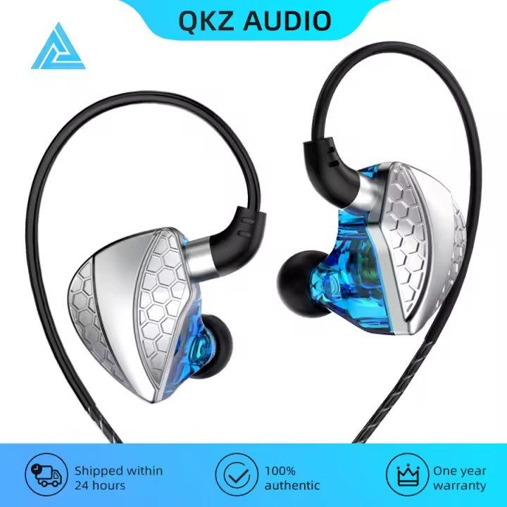 Original QKZ Hi6T auriculares dinámicos Hi-Res de alta fidelidad estéreo auriculares de música envolvente con micrófono en la oreja juego de deporte en vivo auriculares - 1