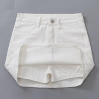 Incluye pantalones cortos, falda acampanada de cintura alta, pierna ancha, pantalones cortos de mezclilla con dos bolsillos, falda para mujer, ropa de calle de cintura alta - details 4