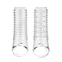 Anillos extensores reutilizables para retrasar la eyaculación, condones, funda para pene, cubierta de glande de silicona, Juguetes sexuales para agrandar para hombres - details 9