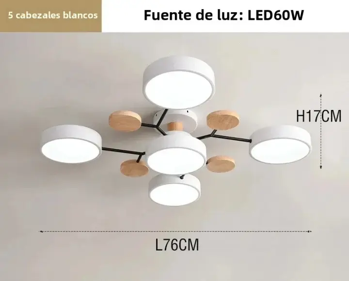 famgem Lámpara De Techo Moderna IRALAN Con Tres Colores Ajustables Y Diseño De Macarón Para Sala Cocina Oficina Lámpara Colgante Incluida - 1