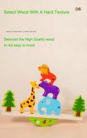 Excitat Juguete de Árbol de Madera Montessori Juego de Equilibrio de Animal para Niños Pequeños - details 3