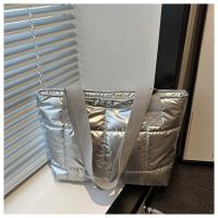 Moda señoras Tote bolsos de gran capacidad de algodón acolchado bolsa de compras rombo bolso portátil acolchado sólido para viajes de ocio - details 8