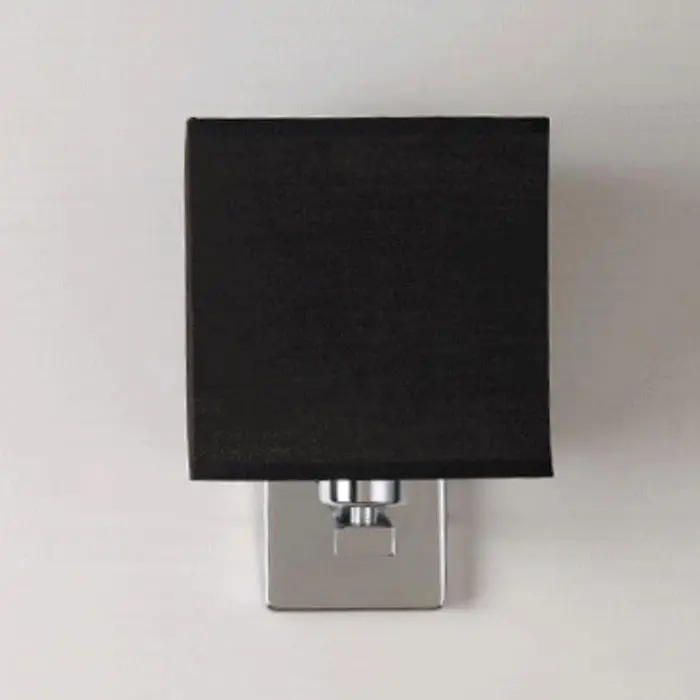 Lámpara led de pared moderna para dormitorio, candelabros de pared para escalera de Hotel, accesorio de pantalla de tela blanco y negro de acero inoxidable - 1