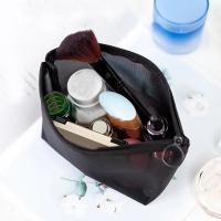 Neceser de viaje para mujer, bolsa de aseo de malla negra transparente, organizador de maquillaje, bolsa de lavado, pequeña y grande - details 14