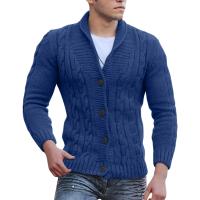 Cardigan de Punto Jacquard para Hombres Abrigo de Cuello con Capas de Otoño e Invierno - details 2