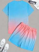 Conjunto Casual de Moda para Hombres Camiseta de Cuello Redondo y Pantalones Cortos - details 2