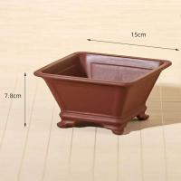 Arcilla púrpura de imitación ETA creativa, colorida, bricolaje, fregadero de cuatro lados, plantas duraderas, gruesas y jugosas, bonsái, jardinería - details 3