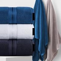 Toalla de baño absorbente para hombre y mujer, toalla suave de algodón egipcio para el hogar, color gris, aumenta el engrosamiento - details 14