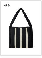 Air fly knit chemic bag gran capacidad bolso de las mujeres nicho a rayas bolso de hombro Commuter - details 4