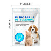 Guantes de aseo para mascotas, toallitas desechables, sin lavado, para limpieza, desodorización y nutrición de la piel, 3 pares - details 2