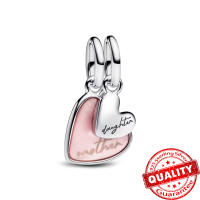 Increíble nueva Plata de Ley 925, abalorio rosa divisible para amor y madre e hija, compatible con Pulsera Original, regalo de joyería DIY para el Día de San Valentín - details 1