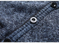 Otoño Invierno Casual cuello en V mantener caliente Tops al aire libre suelto versátil tejido polar abrigo nuevo sólido moda Cardigans suéter hombre - details 8