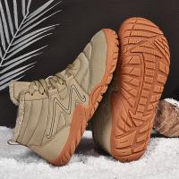 Botas de invierno para hombres y mujeres, zapatos informales de alta calidad descalzos para la nieve, zapatos de trabajo al aire libre, zapatos cálidos de piel para hombres, botas de nieve para hombres - details 4