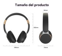 Auriculares inalambricos diadema Fitness exterior deporte Ordenador juegos audio cancelación ruido Bluetooth microfono - details 18