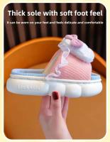 Suelo de cuatro estaciones de suela gruesa antideslizante para el hogar de lino para niños para zapatillas Diseño de princesa - details 6