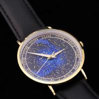 Dugary 40 mm reloj de cuarzo cultural de la ciudad prohibida de China Polaris reloj de moda masculino correa de cuero incrustada en cristal - details 2