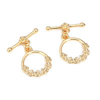 Pulsera de Tirantes Geométricos de Latón Dorado 18K Clasps para Hacer Joyería DIY - details 83