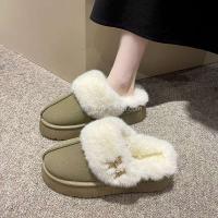 Nuevos zuecos de madera para mujer de alta calidad con un aumento de altura de 6 centímetros, lujoso diseño de moda de piel, invierno antideslizante - details 4