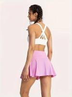 Siéntete genial mientras juegas al tenis: falda deportiva de yoga con pantalones cortos incorporados y bolsillos laterales - details 27