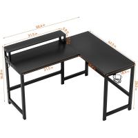 Copa y Gancho Auriculares128cm Reversibles Esquinero Soporte Pantalla s OficinaMarrón - details 16