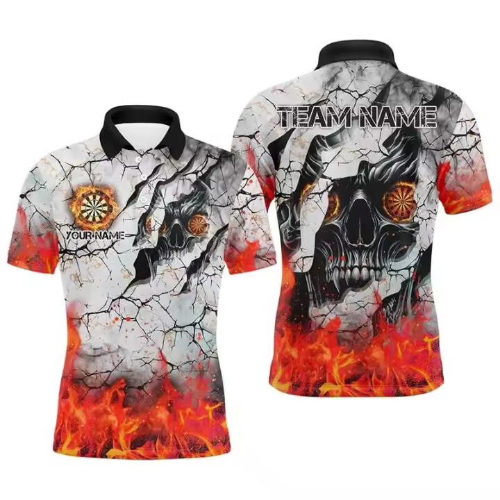 Camisetas con gráficos de dardos a la moda, camisetas personalizadas con nombre del equipo, camisetas estampadas en 3D, camisetas deportivas holgadas y transpirables para hombre - 1
