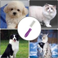 Peine desenredante para el pelo de mascotas, peine de aseo para mascotas, peine largo de dientes de acero inoxidable para perros y gatos - details 4