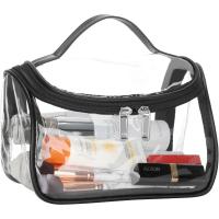 Bolsa de almacenamiento de cosméticos de viaje transparente impermeable (negro) - details 0