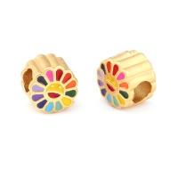 Pulseras de Brass Dorado Mate 4PCS Grande Agujero Abalorios para Hacer Joyas DIY - details 170