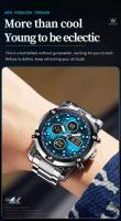 Reloj Digital de Acero Inoxidable TAXAU Chronógrafo Impermeable para Hombres Alarma Luminosiva - details 4