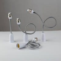 Adaptador de extensión de cuello de cisne L30/40/50/60cm de largo, Base E27 a E27, convertidor de enchufe de tornillo, extensor de lámpara, soporte de bombilla, 2 unids/lote por paquete - details 8