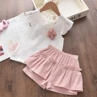 Conjunto De Ropa Para Bebé Niñas Verano Sin Mangas Top Y Shorts Moda Encantadora Prenda Casual Para Niñas Edad 4-6Años - details 2