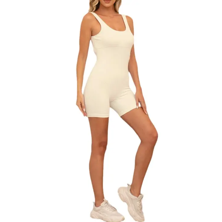 Pantalones de Yoga de Una Pieza sin Costuras Estilo Europeo Americano Diseño Cruzado Trasero - 1