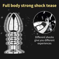 Leten Vibradores de Acero Inoxidable Masajeador Erectil para Prostate Juguete Sexual Control Remoto - details 3