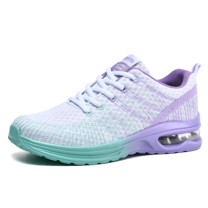 Zapatillas deportivas de tenis con amortiguación de aire para mujer, zapatos ligeros para caminar con espalda arqueada, a la moda - 1